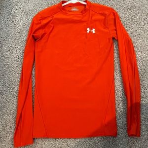 Under Armour orange long sleeve compression top